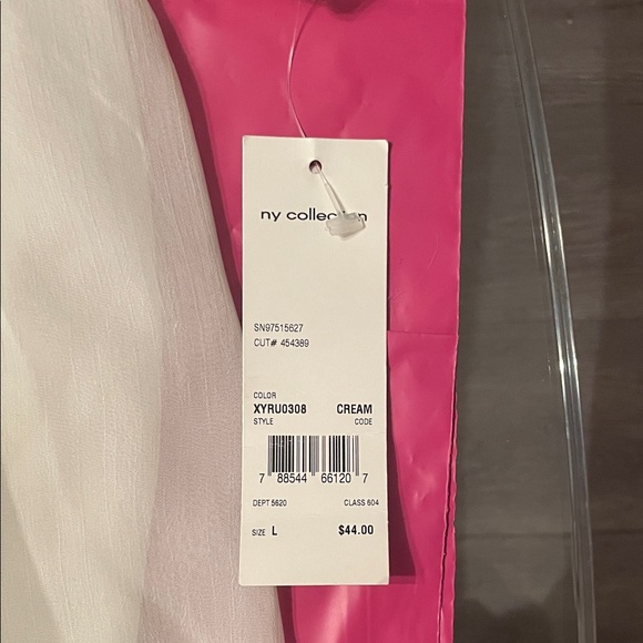 NY Collection Ivory Lace Blouse - Picture 3 of 11